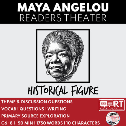 Maya Angelou | Civil Rights Leader | Readers Theater Script - ["Civil Rights","Grades 6-8","Historical Figures","Primary Source Incl."]