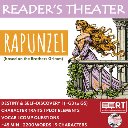 Rapunzel | Reader's Theater Script | Brothers Grimm | Fairy Tale - ["100% FREE","Brother Grimm Fairy Tale","Grades 3-5"]
