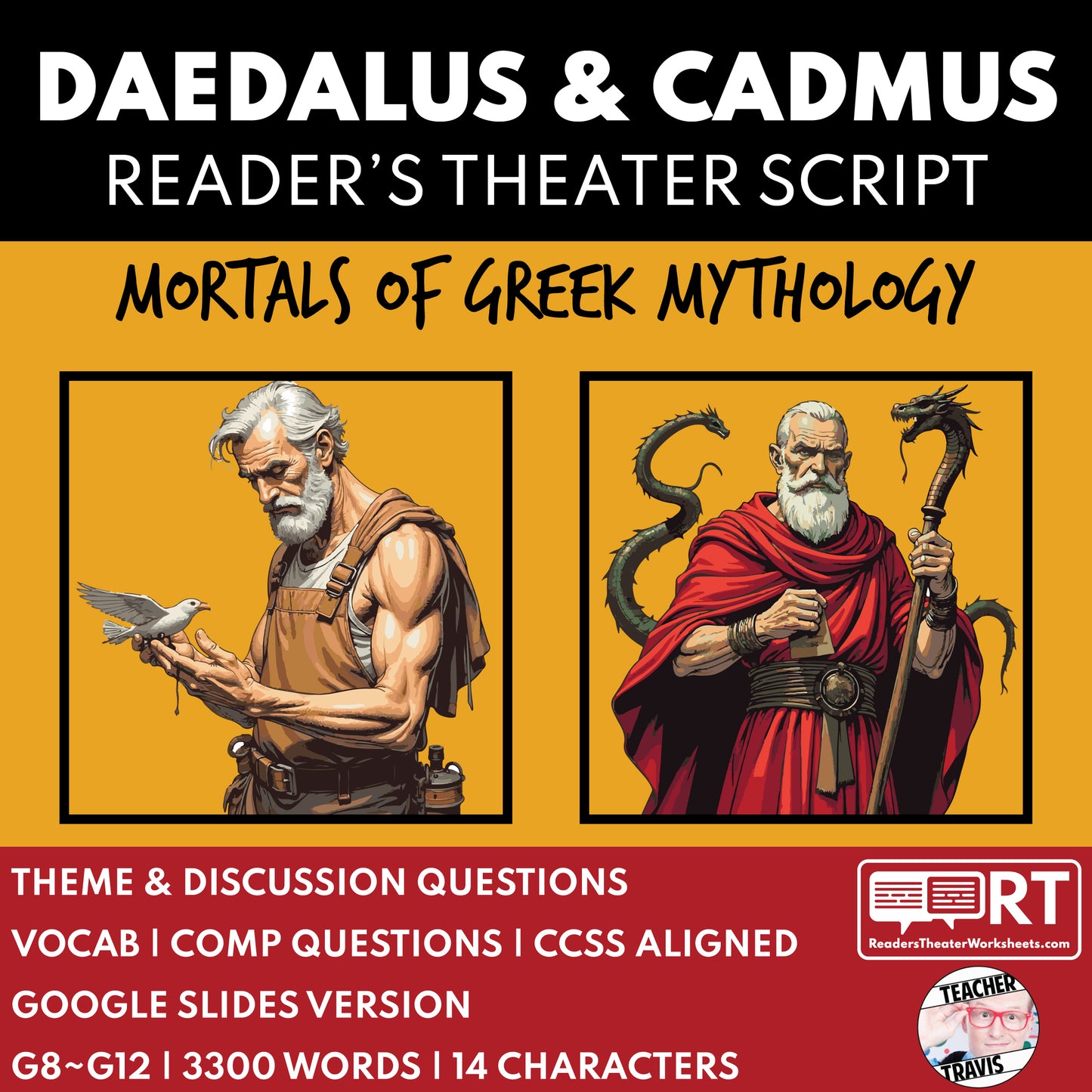 Daedalus & Cadmus Reader's Theater Script | Greek Mythology Mortals - ["Grades 6-8","Grades 9-12","Greek Mortals","Greek Mythology","Greek Mythology for Google Classroom"]