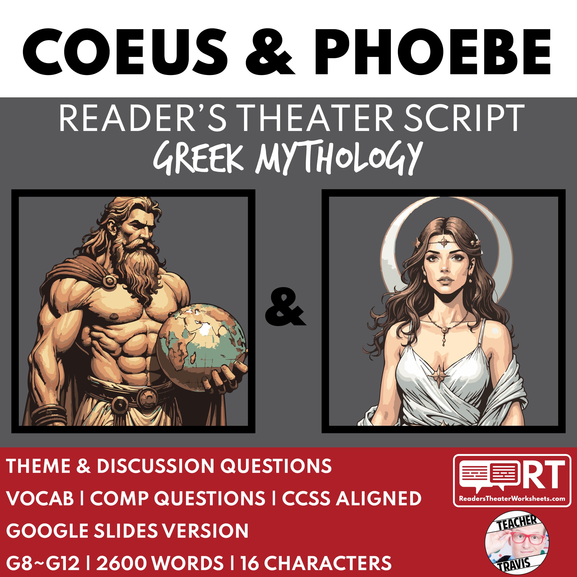 Mythical Script Coeus & Phoebe Reader's Theater Script | Titan Gods | Greek Mythology ...