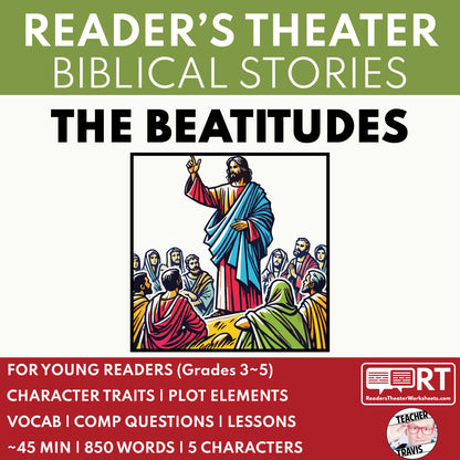 The Beatitudes | Jesus' Teachings Bible Reader's Theater Script - ["Bible Teachings","Grades 3-5"]