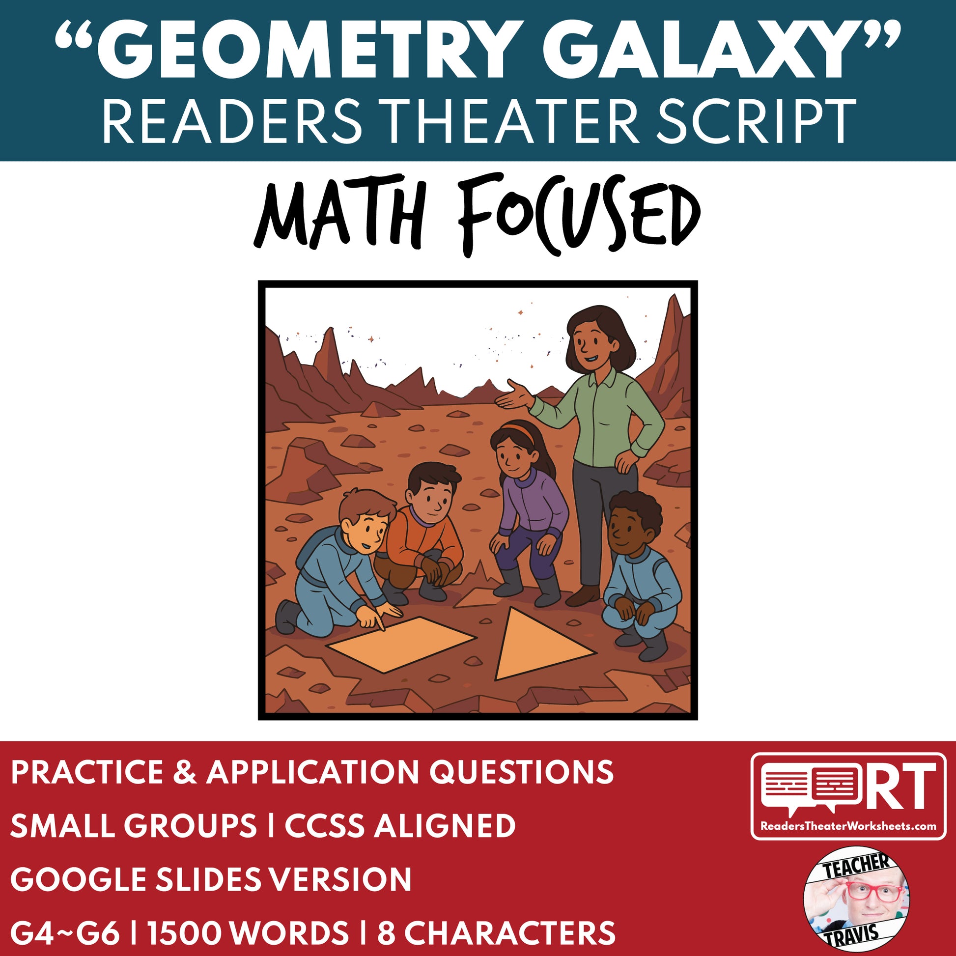 Geometry Galaxy Math Readers Theater Script for Grades 4 to 6 | Area, Volume, Perimeter - ["Grades 3-5","Grades 6-8","Math"]