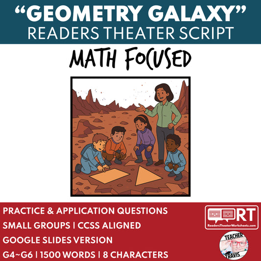 Geometry Galaxy Math Readers Theater Script for Grades 4 to 6 | Area, Volume, Perimeter - ["Grades 3-5","Grades 6-8","Math"]