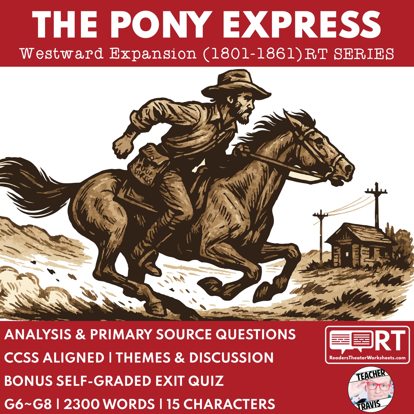 Pony Express Readers Theater Script | Grades 6‑8 - ["Grades 6-8","U.S. History - Westward Expansion (1801\u202f\u2013\u202f1861)"]