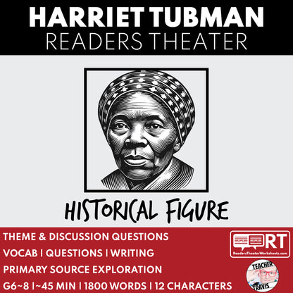 Harriet Tubman | Civil Rights Leader | Readers Theater Script - ["Civil Rights","Grades 6-8","Historical Figures","Primary Source Incl."]