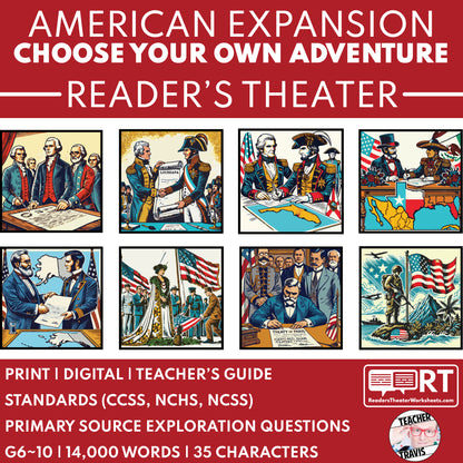 Student Time Travelers | American Expansion (CYOA) | Reader’s Theater Script - ["CYOA","George Washington","Grades 6-8","Grades 9-12"]