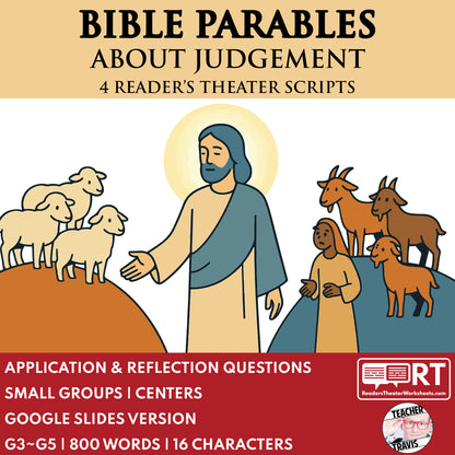 4 Biblical Parables about Judgement | Readers Theater Script for Grades 3 to 5 - ["Bible Parable","Bible Teachings","Grades 3-5"]