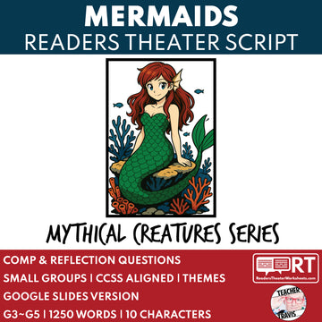 Mermaids - Mythical Creatures | Readers Theater Script for Grades 3 to 5
