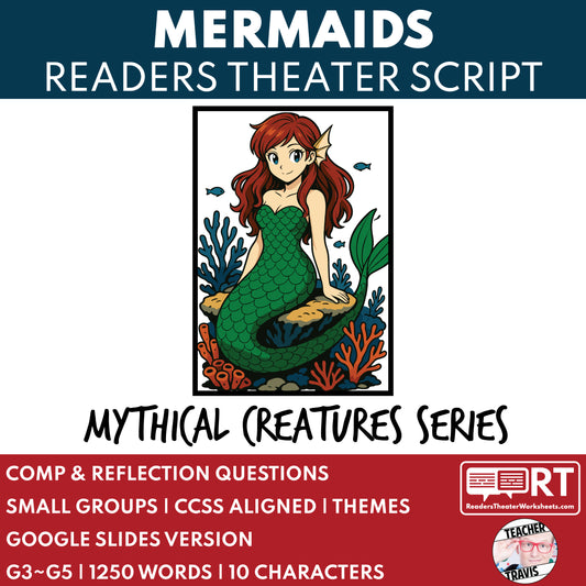 Mermaids - Mythical Creatures | Readers Theater Script for Grades 3 to 5 - ["Grades 3-5","Mythical Creatures"]