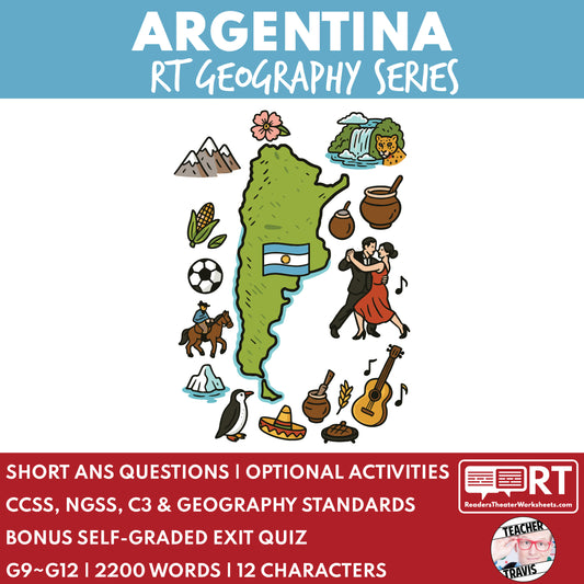Argentina Readers Theater Script | Geography & Social Studies Class