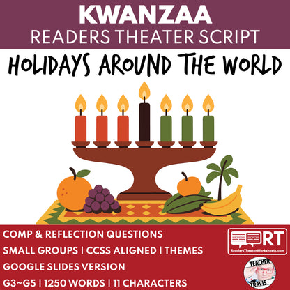 Kwanzaa Holiday Readers Theater Script for Grades 3 to 5 - ["Grades 3-5","Holidays Around the World","Small Groups"]