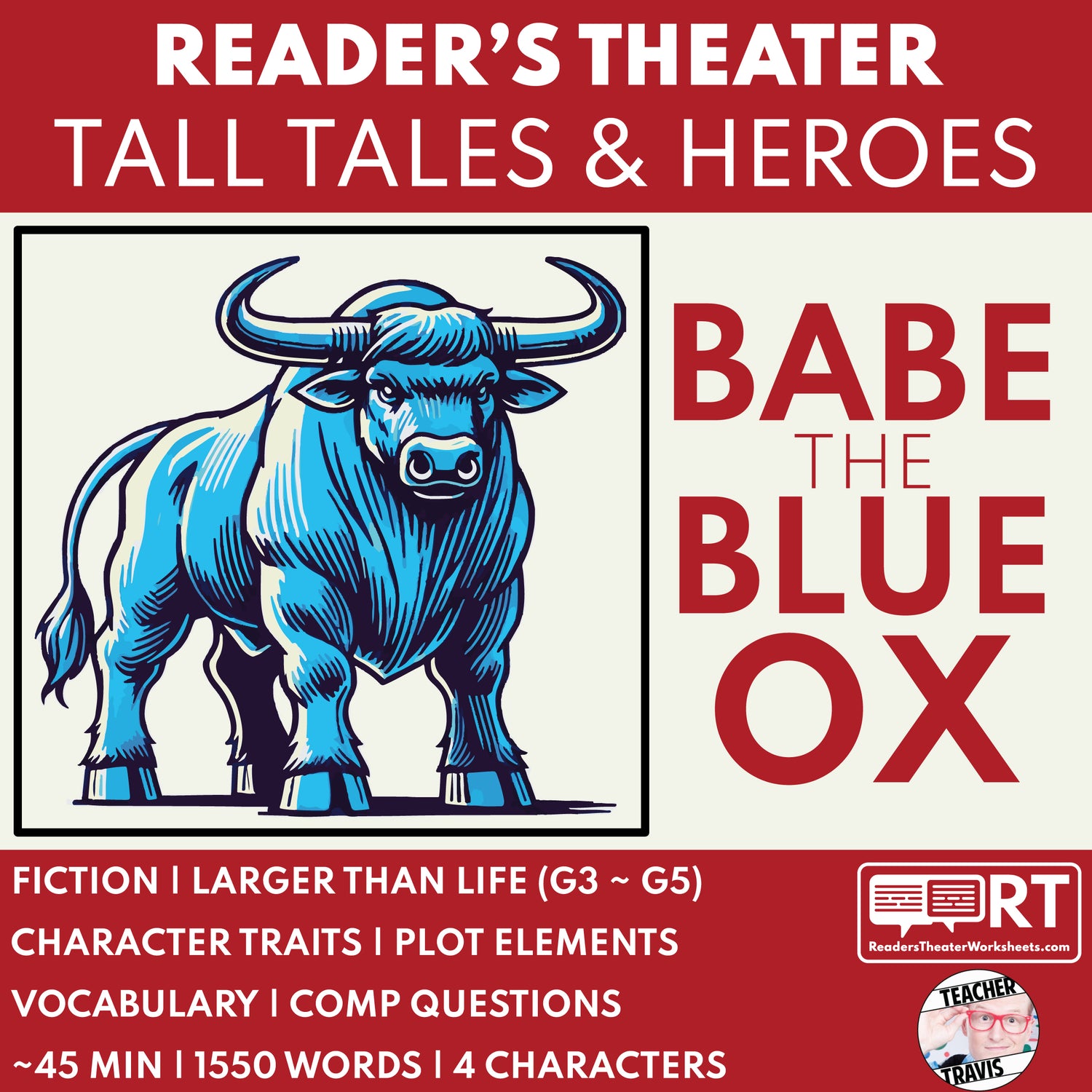 Babe the Blue Ox Readers Theater Script | American Legends & Folk Heroes - ["100% FREE","American Legends & Folk Heroes","Grades 3-5"]