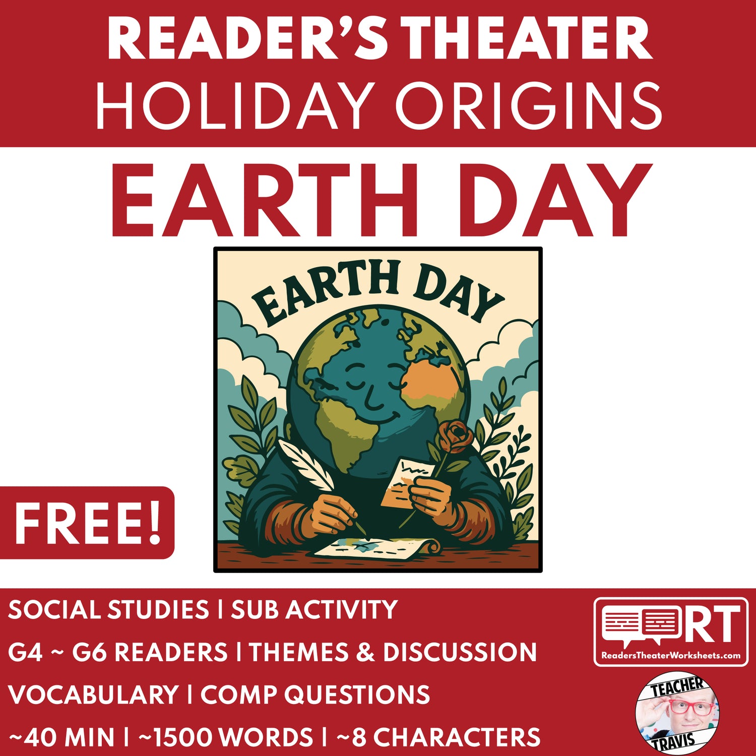 Earth Day Readers Theater Script | Holiday Origins Series - ["100% FREE","Grades 3-5","Grades 6-8","Holiday Origins Series"]