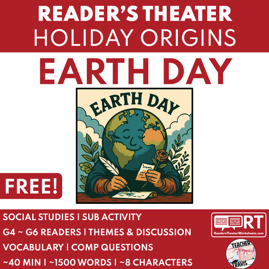 Earth Day Readers Theater Script | Holiday Origins Series - ["100% FREE","Grades 3-5","Grades 6-8","Holiday Origins Series"]