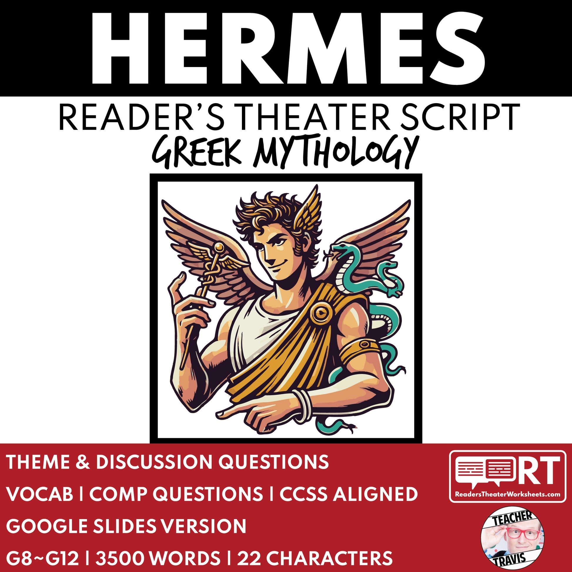 Hermes Reader's Theater Script | The Olympians | Greek Mythology - ["Grades 6-8","Grades 9-12","Greek Mythology","Greek Mythology for Google Classroom"]