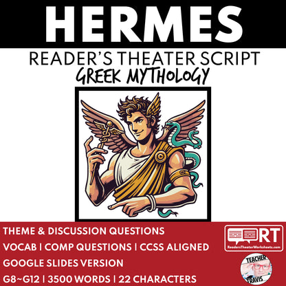 Hermes Reader's Theater Script | The Olympians | Greek Mythology - ["Grades 6-8","Grades 9-12","Greek Mythology","Greek Mythology for Google Classroom"]