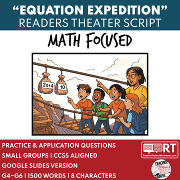 Equation Expedition Math Readers Theater Script for Grades 4 to 6 | Variables