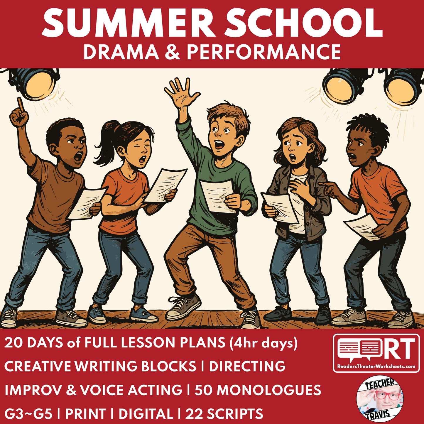 Summer School Drama & Performance Program | Theater | Acting | Full Curriculum (4 Weeks) - ["Grades 3-5","Summer School"]