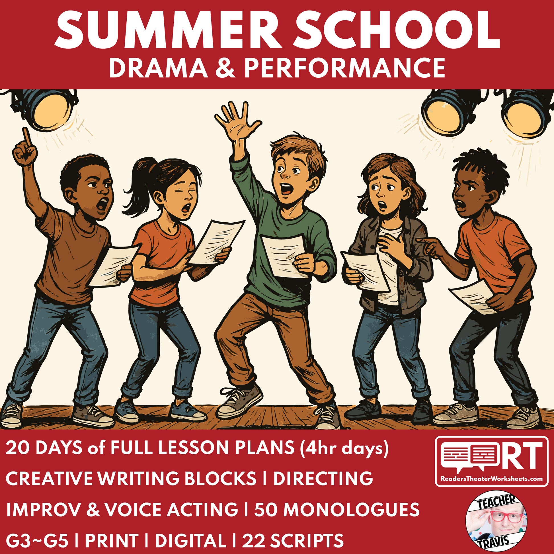 Summer School Drama & Performance Program | Theater | Acting | Full Curriculum (4 Weeks) - ["Grades 3-5","Summer School"]