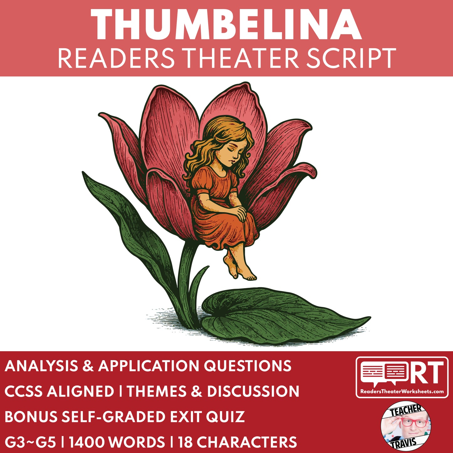 Thumbelina Readers Theater Script for Grades 3 to 5 - ["Fairy Tale","Grades 3-5"]
