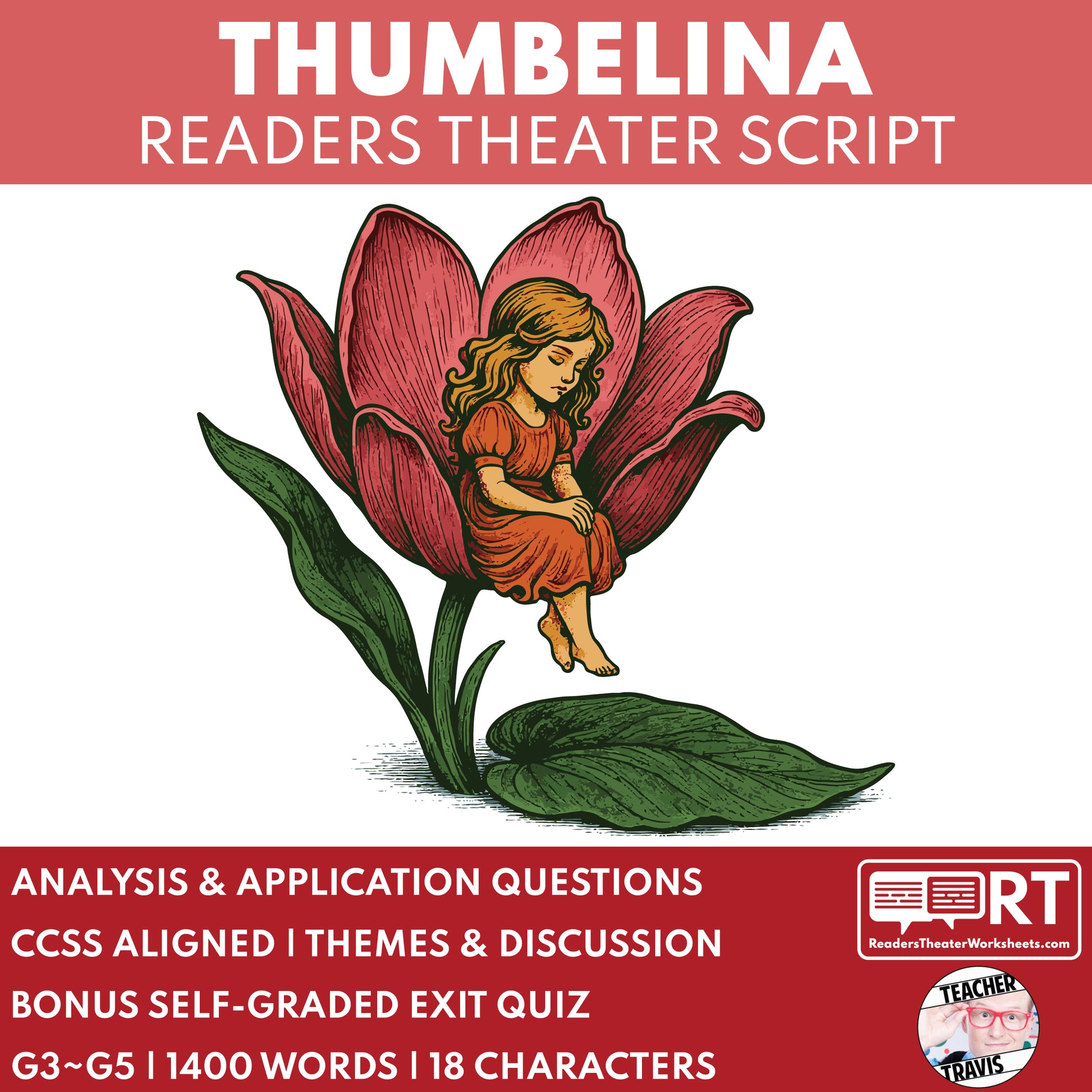 Thumbelina Readers Theater Script for Grades 3 to 5 - ["Fairy Tale","Grades 3-5"]
