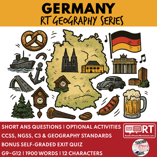 Germany Readers Theater Script | Geography & Social Studies Class - ["Geography","Grades 6-8","Grades 9-12","Self-Graded Quiz"]