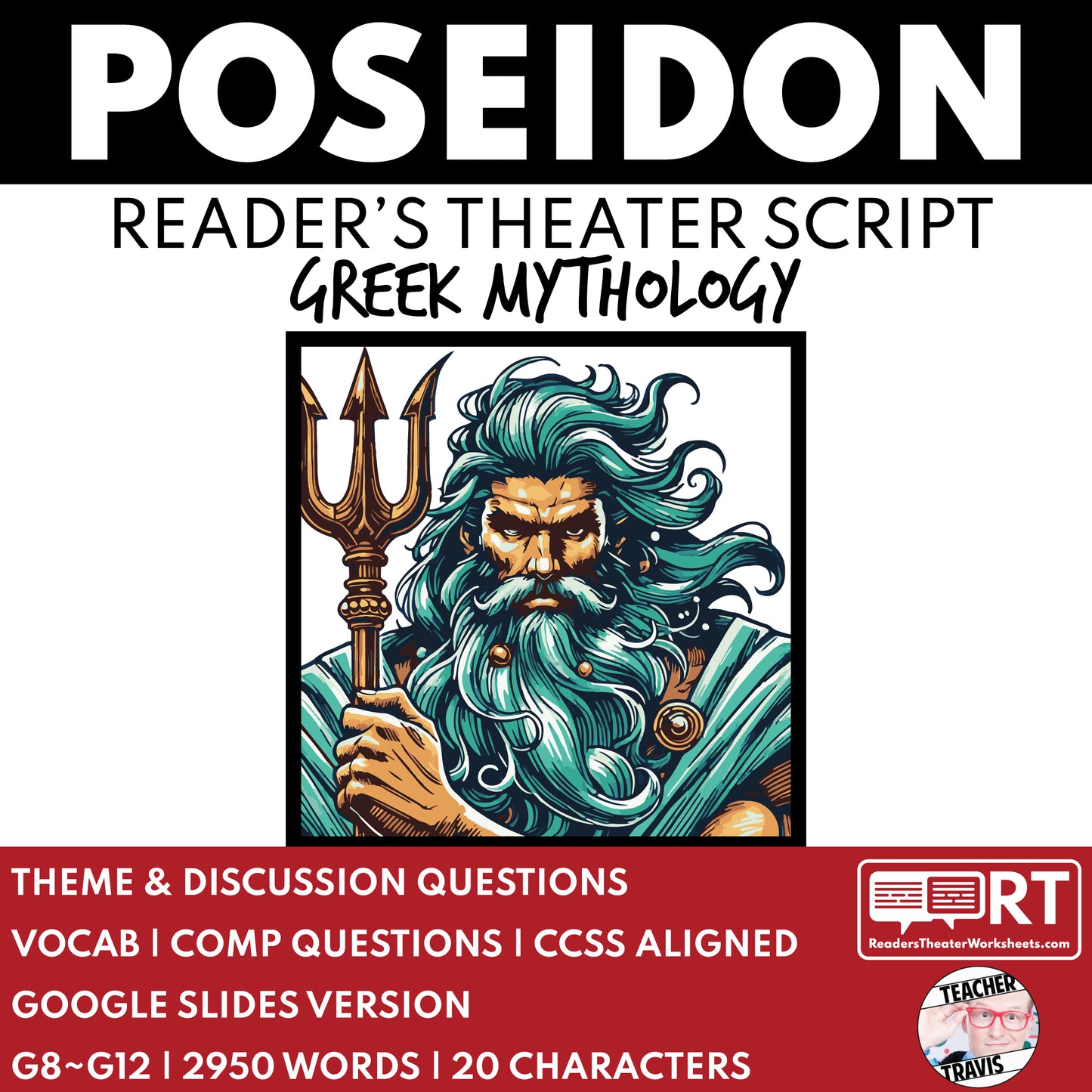 Poseidon Reader's Theater Script | The Olympians | Greek Mythology - ["Grades 6-8","Grades 9-12","Greek Mythology","Greek Mythology for Google Classroom"]