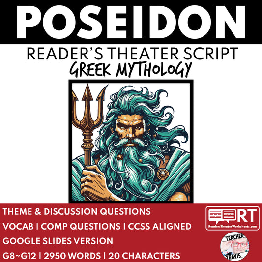 Poseidon Reader's Theater Script | The Olympians | Greek Mythology - ["Grades 6-8","Grades 9-12","Greek Mythology","Greek Mythology for Google Classroom"]