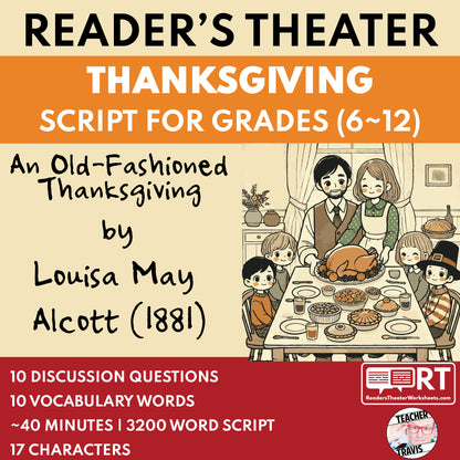 An Old-Fashioned Thanksgiving | Reader's Theater Script - ["Grades 6-8","Grades 9-12","Thanksgiving"]