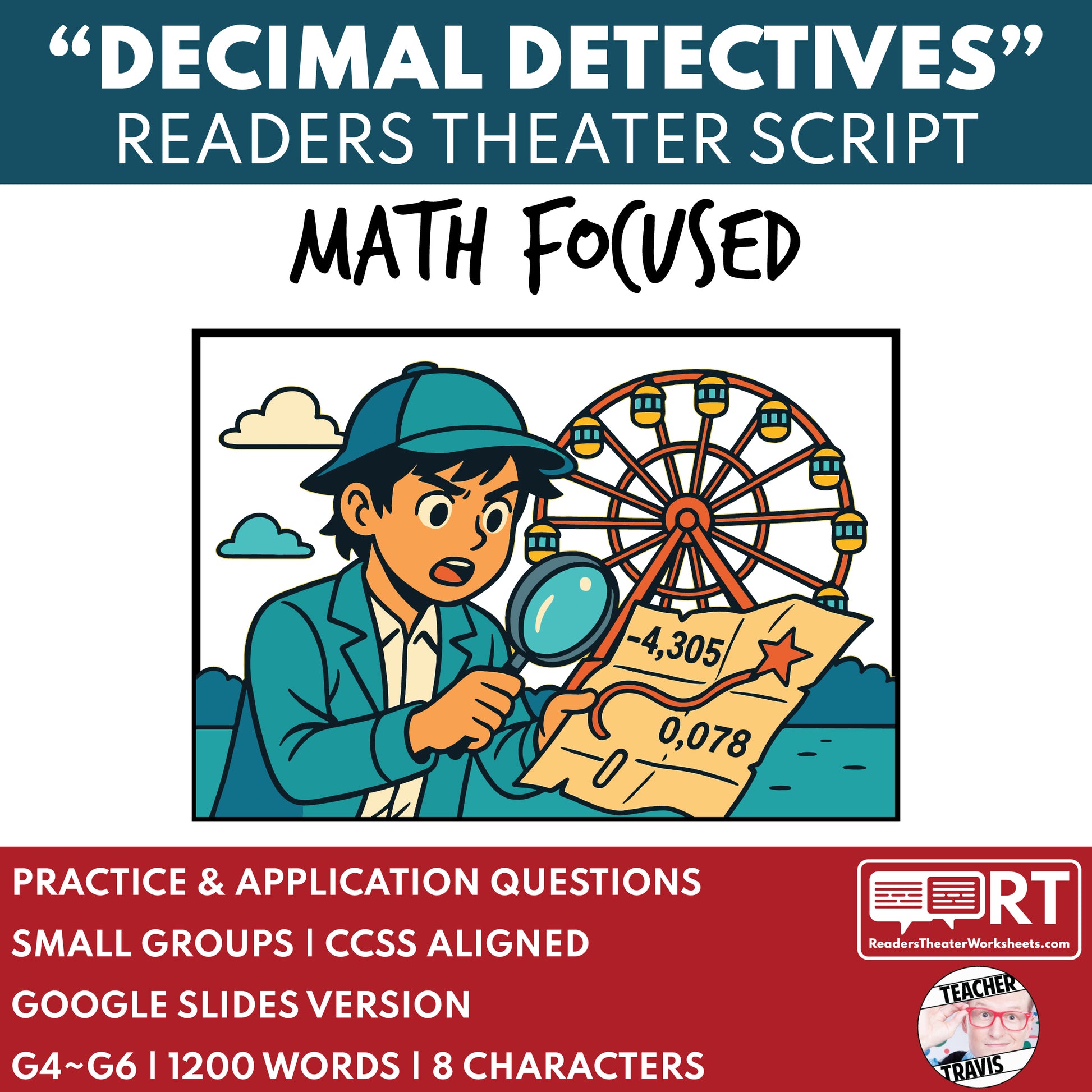 Decimal Detectives Math Readers Theater Script for Grades 4 to 6 - ["Grades 3-5","Grades 6-8","Math"]