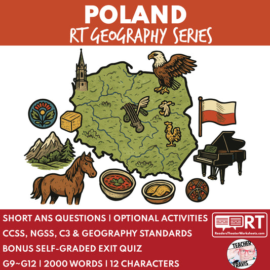 Poland Readers Theater Script | Geography & Social Studies Class - ["Geography","Grades 6-8","Grades 9-12","Self-Graded Quiz"]