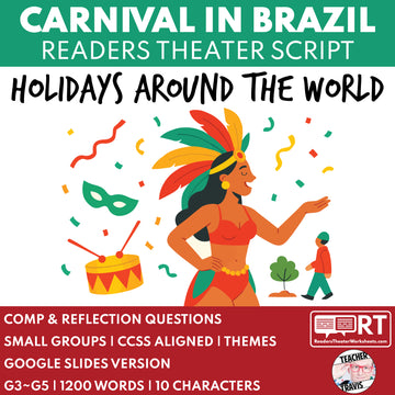 Carnival in Brazil | Holiday Readers Theater Script for Grades 3 to 5