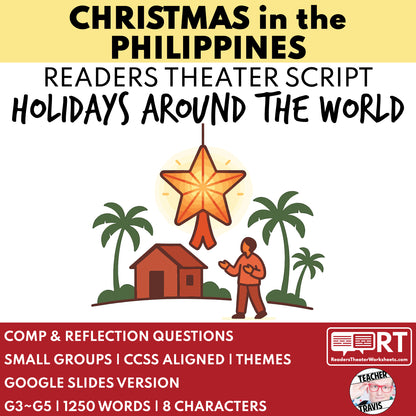 Christmas in the Philippines Holiday Readers Theater Script for Grades 3 to 5 - ["Grades 3-5","Holidays Around the World","Small Groups"]