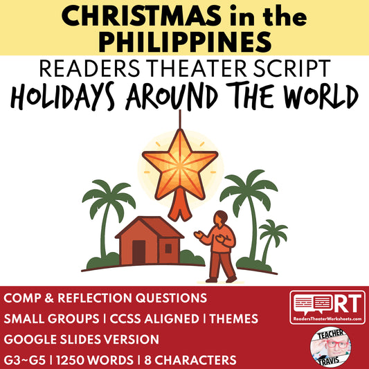 Christmas in the Philippines Holiday Readers Theater Script for Grades 3 to 5 - ["Grades 3-5","Holidays Around the World","Small Groups"]