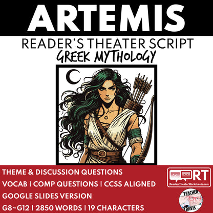 Artemis Reader's Theater Script | The Olympians | Greek Mythology - ["Grades 6-8","Grades 9-12","Greek Mythology","Greek Mythology for Google Classroom"]