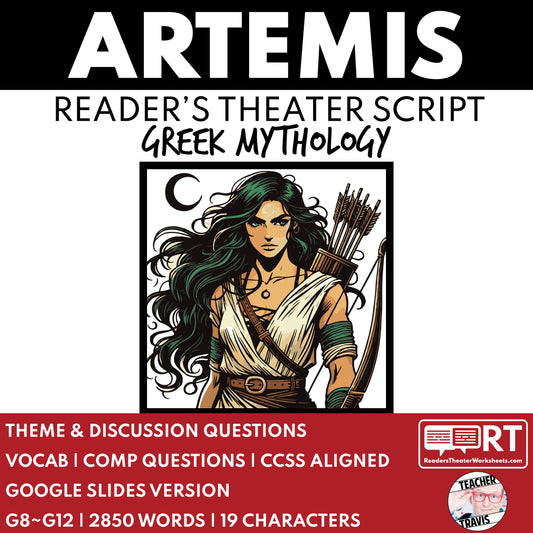 Artemis Reader's Theater Script | The Olympians | Greek Mythology - ["Grades 6-8","Grades 9-12","Greek Mythology","Greek Mythology for Google Classroom"]