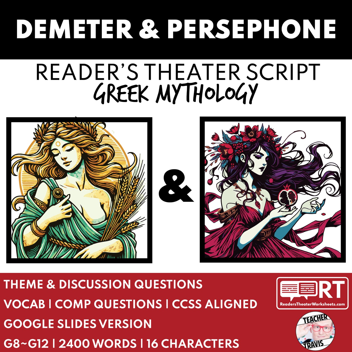 Demeter & Persephone Reader's Theater Script | The Olympians | Greek Mythology - ["Grades 6-8","Grades 9-12","Greek Mythology","Greek Mythology for Google Classroom"]