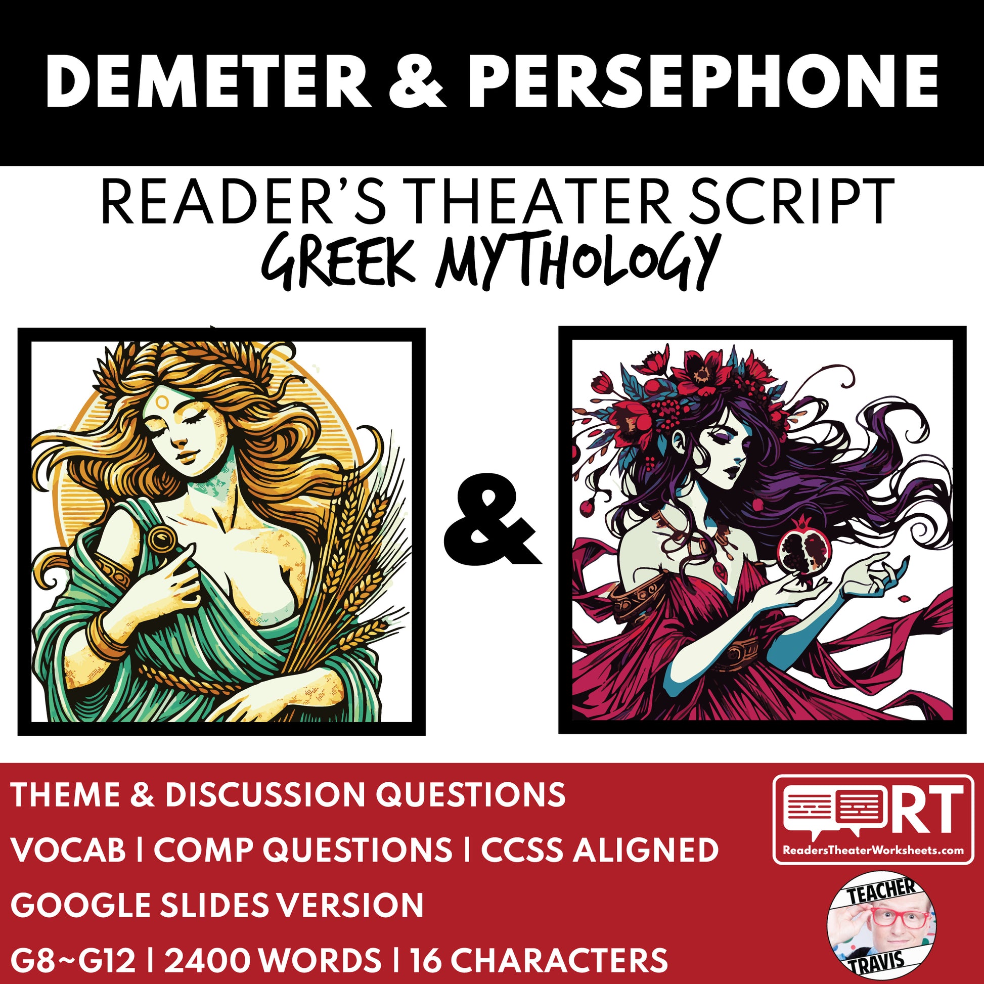 Demeter & Persephone Reader's Theater Script | The Olympians | Greek Mythology - ["Grades 6-8","Grades 9-12","Greek Mythology","Greek Mythology for Google Classroom"]