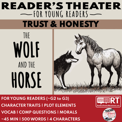 The Wolf and the Horse | Reader's Theater Script | Aesop's Fable - ["Aesop's Fable","Grades 3-5","Small Groups"]