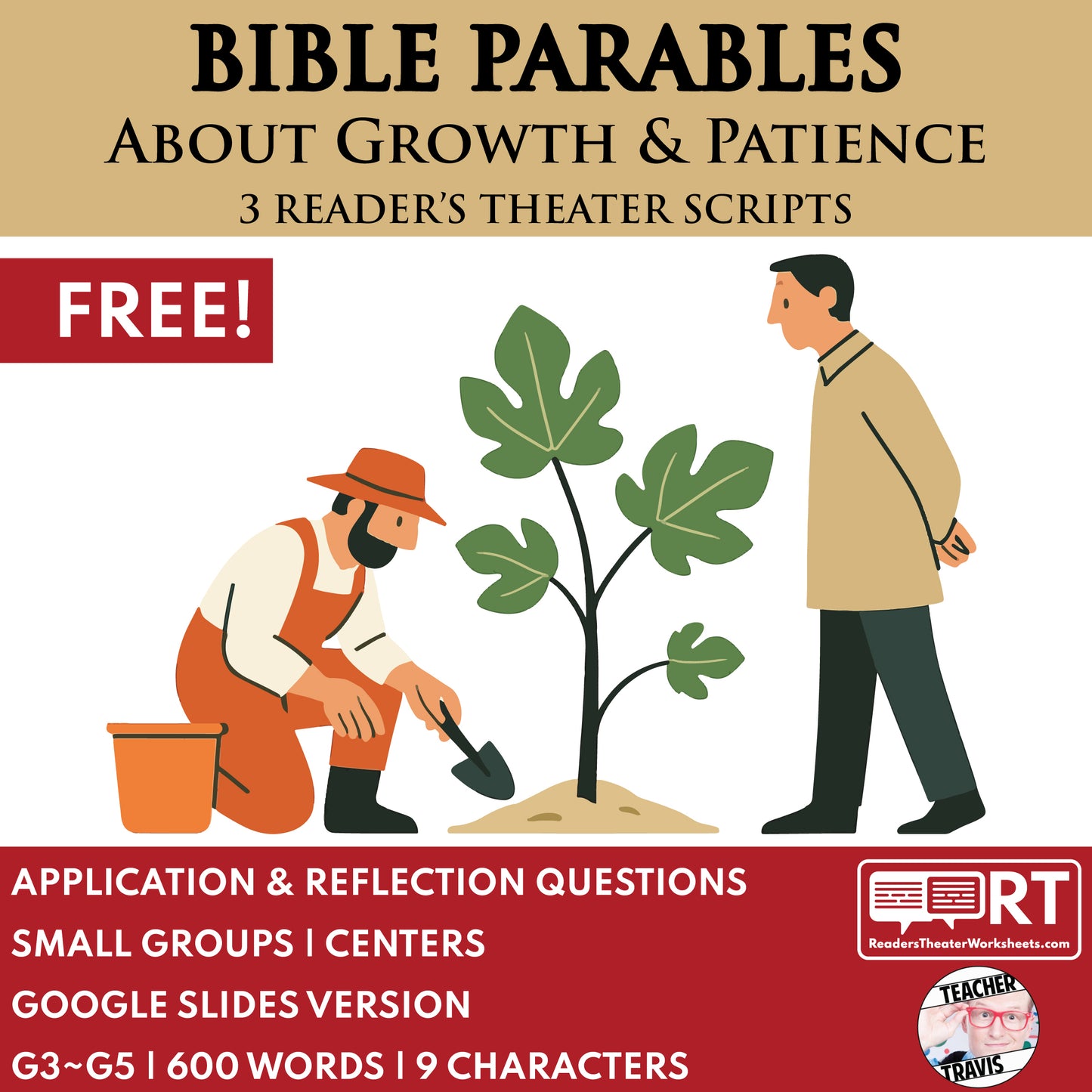 3 FREE Parables about Growth & Patience | Readers Theater Script for Grades 3 to 5 - ["100% FREE","Bible Parable","Bible Teachings","Grades 3-5"]