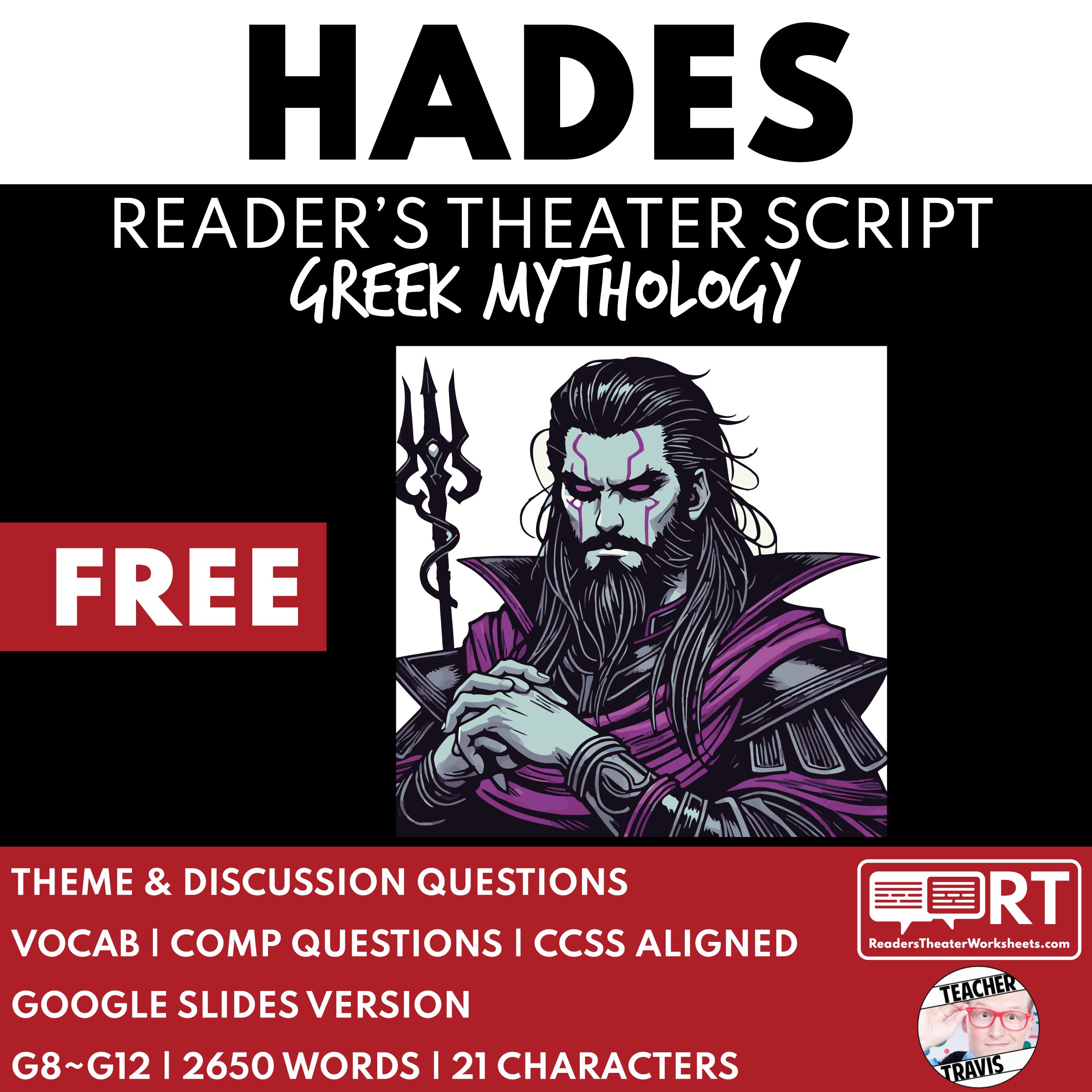Free Hades Readers Theater Script | Greek Mythology for Grades 6-12 ...