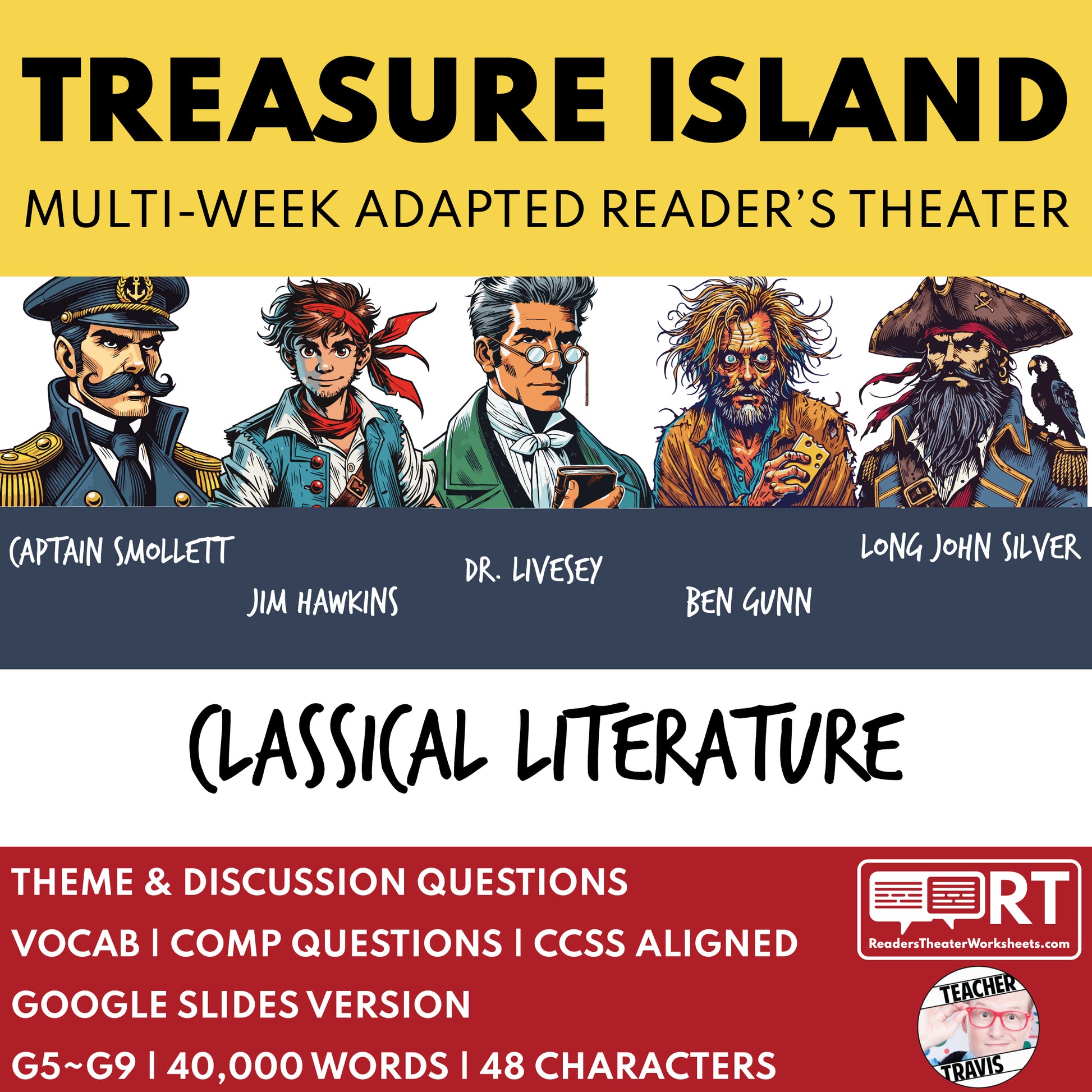 Treasure Island Reader's Theater Script | Adapted from Stevenson's 1883 Story - ["Classical Literature","Grades 6-8"]