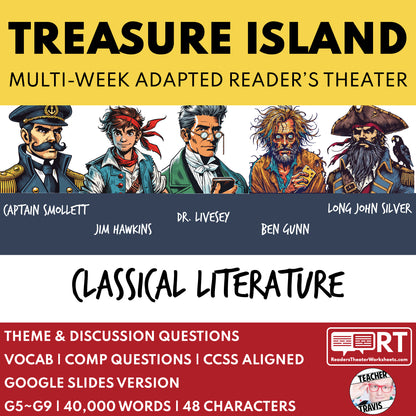 Treasure Island Reader's Theater Script | Adapted from Stevenson's 1883 Story - ["Classical Literature","Grades 6-8"]