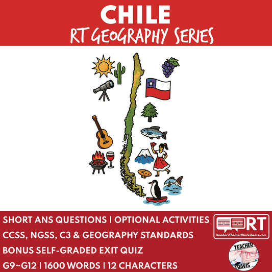 Chile Readers Theater Script | Geography & Social Studies Class - ["Geography","Grades 6-8","Grades 9-12","Self-Graded Quiz"]