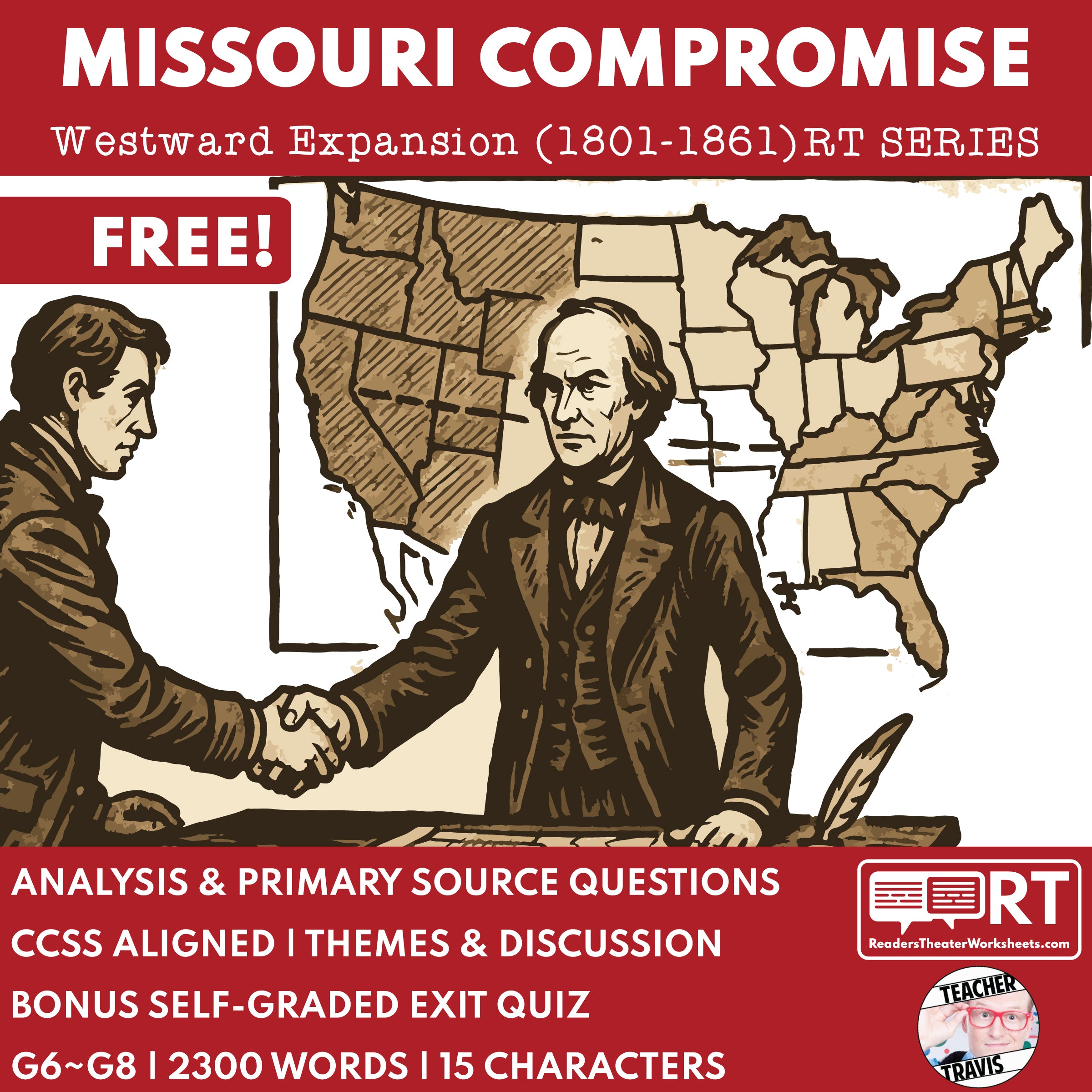 Missouri Compromise Readers’ Theater | Grades 6-8 Free History Script ...