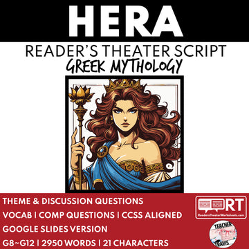 Hera Reader's Theater Script | The Olympians | Greek Mythology