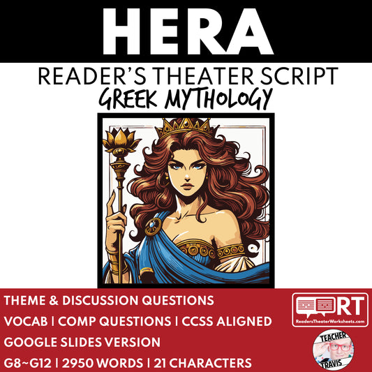 Hera Reader's Theater Script | The Olympians | Greek Mythology - ["Grades 6-8","Grades 9-12","Greek Mythology","Greek Mythology for Google Classroom"]