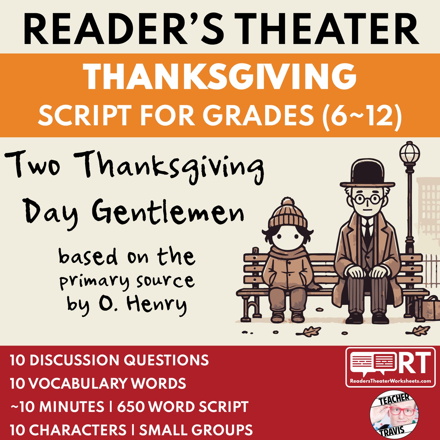 Two Thanksgiving Day Gentlemen by O. Henry | Reader's Theater Script - ["100% FREE","Famous Short Story","Grades 6-8","Grades 9-12","O. Henry","Thanksgiving"]