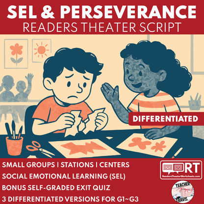 Perseverance & Grit Readers Theater Script SEL for Grades 1 to 3