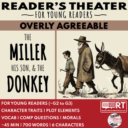 The Miller, His Son, and The Donkey | Reader's Theater Script | Aesop's Fable - ["Aesop's Fable","Grades 3-5","Small Groups"]